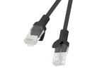 CABLE RED LANBERG LATIGUILLO CAT.5E UTP 1M NEGRO FLUKE  PASSED