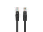 CABLE RED LANBERG LATIGUILLO CAT.6 UTP 7.5M NEGRO FLUKE  PASSED