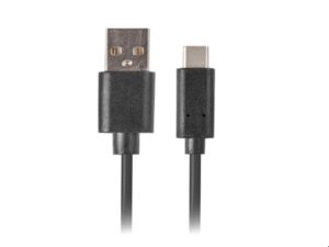 CABLE USB LANBERG 2.0 MACHO/USB C MACHO QUICK CHARGE 3.0 1.8M NEGRO