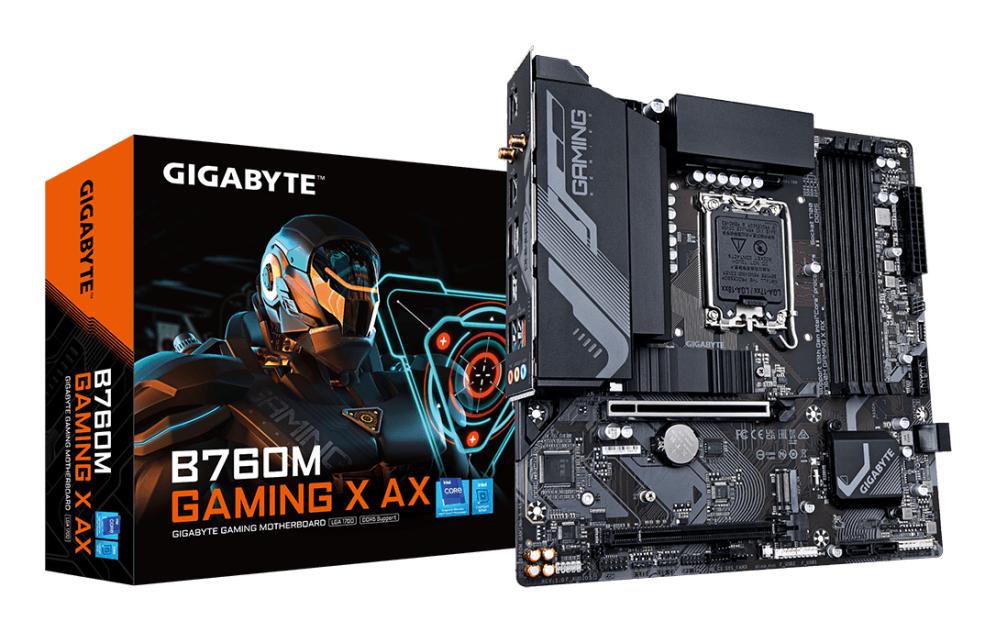 PLACA BASE GIGABYTE B760M GAMING X AX 1.2 1700 MATX 4XDDR5