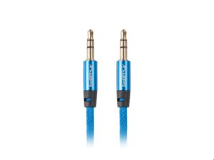 CABLE ESTEREO LANBERG JACK 3.5MM MACHO/JACK 3.5MM MACHO 1M AZUL