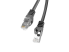 CABLE RED LANBERG LATIGUILLO CAT.6 FTP 1M NEGRO FLUKE  PASSED
