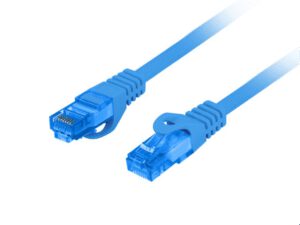 CABLE RED LANBERG LATIGUILLO CAT.6A S/FTP LSZH CCA 1M AZUL FLUKE PASSED