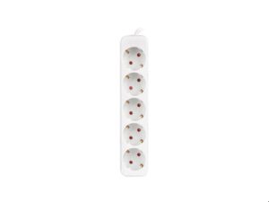 REGLETA LANBERG 5 TOMAS SCHUKO BLANCA 1.5M