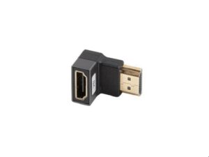 ADAPTADOR 8K LANBERG HDMI(M) A HDMI(H) ANGULO ABAJO ALUMINIO PLATA
