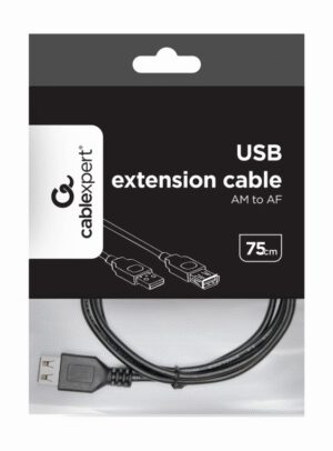 CABLE USB GEMBIRD DE EXTENSION MACHO-HEMBRA 0.75M