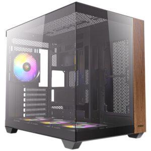 CAJA ANTEC CX800 ARGB ATX WOOD 2XVENT REV 120 MM 1X120MM 2XUSB SN FUENTE