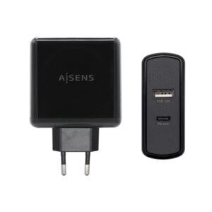 CARGADOR 57W AISENS 1xUSB-C PD3.0 45W 1xUSB-A 5V 2.4A 12W NEGRO