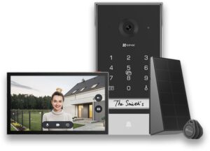 EZVIZ VIDEOPORTERO WIFI EP7 2K BATERIA EXTERIOR CON PANEL SOLAR NEGRO/PLATA