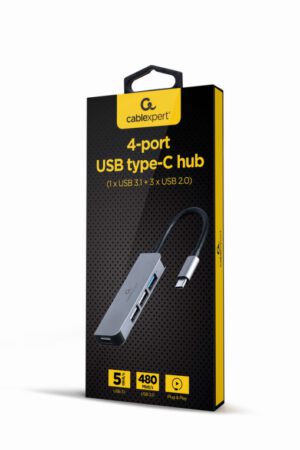 HUB USB TIPO C DE 4 PUERTOS 1 X USB 3.1 Y 3 X USB 2.0