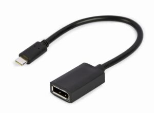 CABLE ADAPTADOR USB TIPO-C A DISPLAYPORT 4K 15 CM NEGRO