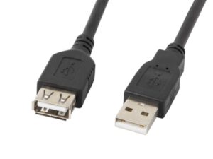CABLE ALARGADOR LANBERG USB 2.0 MACHO HEMBRA 5M NEGRO