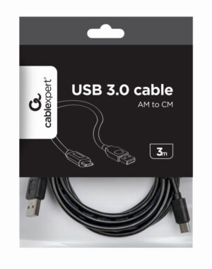 CABLE USB GEMBIRD 2.0 A TIPO C MACHO MACHO CARGA RAPIDA 3M