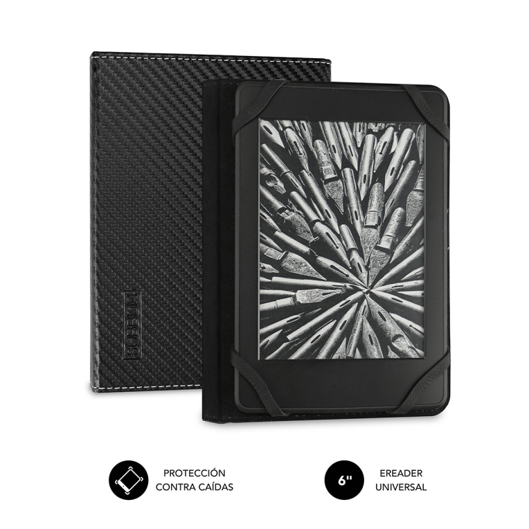 FUNDA EBOOK SUBBLIM CLEVER CASE 6" BLACK