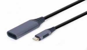 ADAPTADOR GEMBIRD USB TIPO C A DISPLAYPORT MACHO, GRIS ESPACIAL