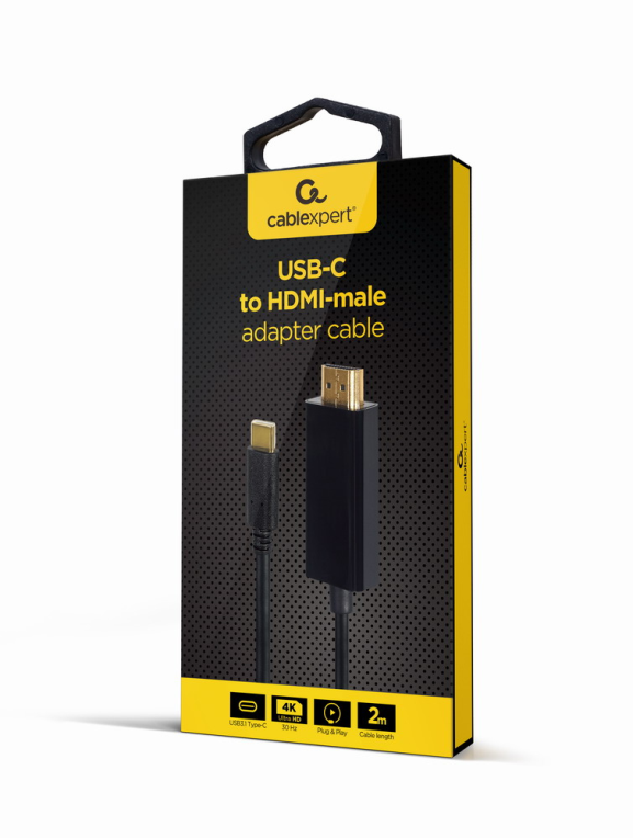 ADAPTADOR USB-C MACHO A HDMI-MACHO 4K 30HZ 2 M NEGRO