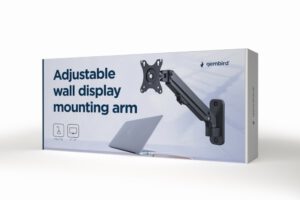 AJUSTABLE WALL DISPLAY MOUNTING ARM UP TO 27" 7 KG GEMBIRD