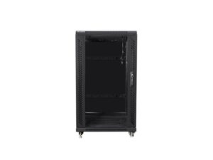 ARMARIO RACK LANBERG 22U 600X600 FLAT PACK PUERTA CRISTAL NEGRO