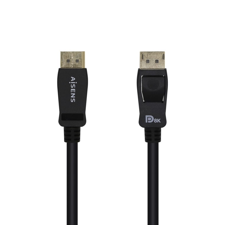 CABLE AISENS DISPLAYPORT CERTIFICADO V1.4 8K60HZ M/M 2.0M NEGRO