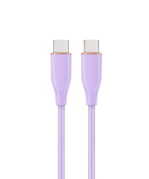 CABLE DE CARGA Y DATOS GEMBIRD (PD) TIPO-C SILICONA ALTA CALIDAD 1,5M MORADO