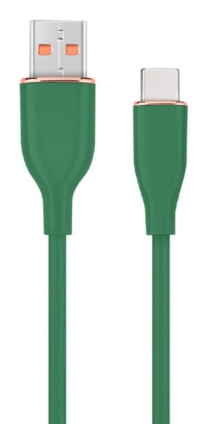CABLE DE CARGA Y DATOS GEMBIRD USB TIPO C DE SILICONA PREMIUM 1,5 M VERDE