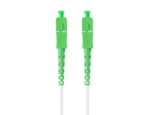 CABLE DE FIBRAOPTICA LANBERG 5M MONO SC/APC-SC/APC SIMPLEX G657B3 LSZH BLANC