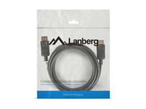 CABLE DISPLAYPORT LANBERG MACHO MACHO 4K 3M NEGRO