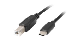 CABLE LANBERG USB C MACHO A USB B 2.0 MACHO 3M NEGRO