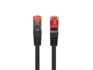 CABLE RED LANBERG LATIGUILLO CAT.6 S/FTP LSZH CU 1M NEGRO FLUKE  PASSED