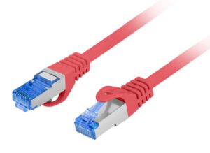 CABLE RED LANBERG LATIGUILLO CAT.6A S/FTP LSZH CCA 0.25M ROJO FLUKE PASSED
