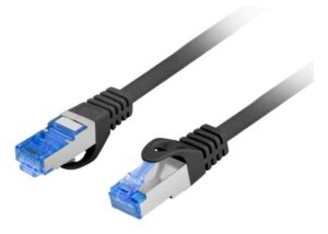 CABLE RED LANBERG LATIGUILLO CAT.6A S/FTP LSZH CCA 15M NEGRO FLUKE  PASSED