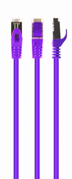 CABLE RED S-FTP GEMBIRD  CAT 6A LSZH VIOLETA 0,5 M