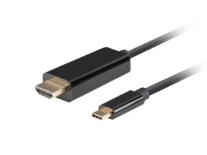 CABLE USB-C A HDMI LANBERG MACHO/MACHO 4K 60HZ 1.8M NEGRO