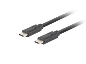 CABLE USB-C LANBERG 3.1 GEN 2 MACHO/MACHO 10GB/S PD100W 1M NEGRO