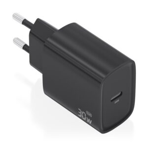 CARGADOR AISENS GAN 30W 1XUSB-C PD3.0 NEGRO