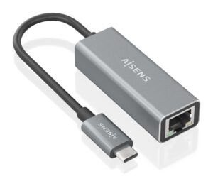 CONVERSOR AISENS USB3.1 GEN1 USB-C A ETHERNET GIGABIT GRIS 15CM