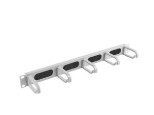 ORGANIZADOR DE CABLES LANBERG 19" CON BRUSH PANEL 5 RINGS- TYPE B 1U GRIS