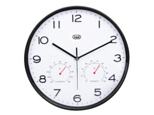 RELOJ PARED TREVI OM 3510 T 30CM WALL CLOCK+TERM.+HYGROM. BLACK