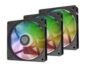 VENTILADOR GENESIS OXAL 120 ARGB NEGRO PACK 3 UDS