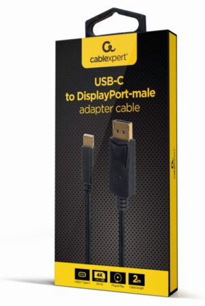 ADAPTADOR USB-C A DISPLAYPORT MACHO 4K 60 HZ 2 M NEGRO