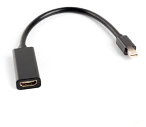 ADATADOR LANBERG MINIDISPLAYPORT MACHO/HDMI HEMBRA 20CM NEGRO