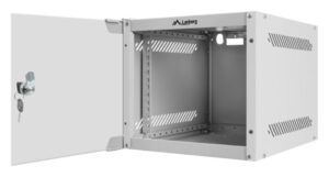 ARMARIO LANBERG MURAL RACK 10" 4U/280X310 FLAT PACK SILVER PUERTA CRISTAL