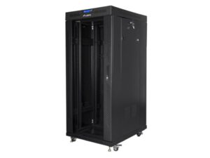 ARMARIO LANBERG RACK 19" 27u 800X1000 FLAT PACK NEGRO PUERTA CRISTAL CON LCD