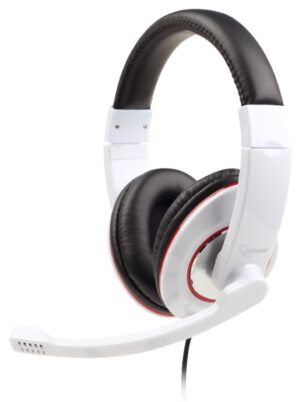 AURICULARES GEMBIRD MHS-001-GW BLANCO BRILLANTE MICROFONO ALAMBRICO 3.5MM