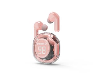 AURICULARES GEMBIRD TWST-01-PK TRANSPARENTES ROSA BT