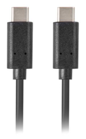CABLE 2.0 LANBERG USB C MACHO/USB C MACHO 0.5M NEGRO