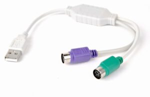 CABLE ADAPTADOR GEMBIRD USB MACHO A 2x  PS2 HEMBRA BLANCO