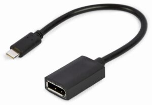 CABLE ADAPTADOR USB TIPO-C A DISPLAYPORT 4K 15 CM NEGRO