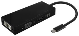 CABLE CONVERSOR AISENS USB-C A DISPLAYPORT/DVI/HDMI/VGA NEGRO 15CM