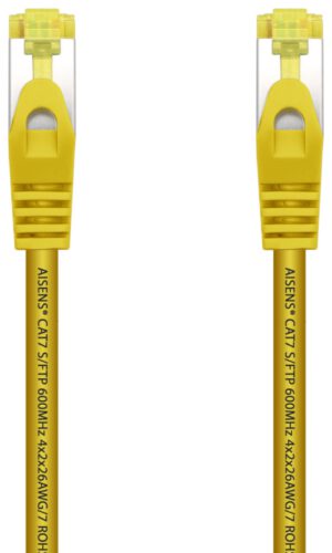 CABLE RED AISENS LATIGUILLO RJ45 LSZH CAT.7 SFTP PIMF 0.5M AMARILLO
